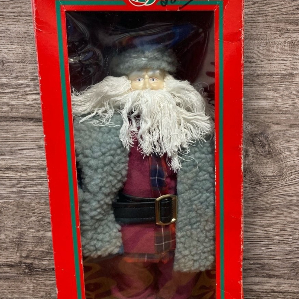 Vtg/90s Holiday Collection Genuine Porcelain Santa Doll Figuring Limited Edition